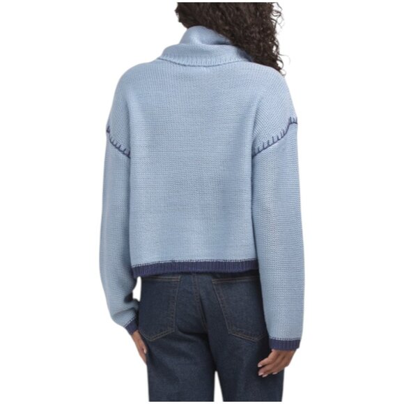 DRIFTWOOD JEANS Cowl Neck Sweater With Contrast Stitching - Picture 2 of 2